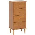 Chiffonnier charlie 4 tiroirs marron atmosphera crateur d'intrieur