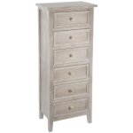 Atmosphera - chiffonnier charme bois blanchi 6 tiroirs crateur d'intrieur