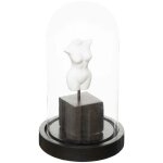 Cloche subli noir et blanc h21cm atmosphera crateur d'intrieur