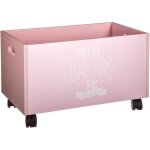 Atmosphera - coffre � roulettes - rose - 48 x 30 x 28 cm - livraison gratuite