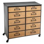 Atmosphera - commode design 10 tiroirs 'baris' 86cm noir Atmosphera - commode design 10 tiroirs 'baris' 86cm noir