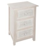 Atmosphera - commode hina blanc 3 tiroirs crateur d'intrieur