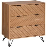 Atmosphera - commode naomi bois et mtal 3 tiroirs crateur d'intrieur