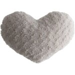Atmosphera - coussin c?ur boucl�e en lin beige 28x36cm cr�ateur d'int�rieur