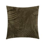 Coussin d�co en flannelle 'zoa' 40x40 kaki