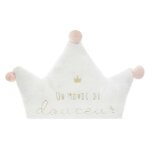 Coussin d�co princesse 60x80cm blanc
