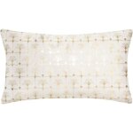 Atmosphera - coussin tropique en velours ivoire 30x50 cm ? cration d'intrieur