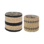 Lot de 2 cache - pots 'lumhiv' 16cm naturel
