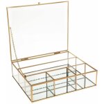 Boite � bijoux vitr� � 4 compartiments