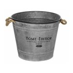 Cache - pot en fer design 'zinc' 38cm gris Cache - pot en fer design 'zinc' 38cm gris