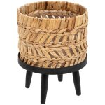 Atmosphera - cache pot sur pied exotic panama d25cm beige crateur d'intrieur