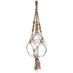 Cache - pot en verre à suspendre - raffia - d 18 x h 16 cm - livraison gratuite Cache - pot en verre à suspendre - raffia - d 18 x h 16 cm - livraison gratuite