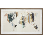 Cadre 'monde' sous verre 50 x 80 cm atmosphera