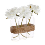 Composition florale artificielle 'tube' 23cm naturel