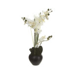 Composition florale & vase  orchide  53cm noir