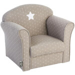 Atmosphera - fauteuil pour enfant gris taupe déco étoile Atmosphera - fauteuil pour enfant gris taupe déco étoile