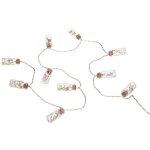 Guirlande fleur led 10 fleurs pile beige l165cm atmosphera cr�ateur d'int�rieur