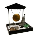 Jardin zen bouddha 'tori' 16cm noir