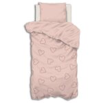 Parure de lit coton tuft� rose 140x200cm atmosphera cr�ateur d'int�rieur