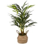 Atmosphera - plante artificielle palmier dans pot en roseau h 80 cm