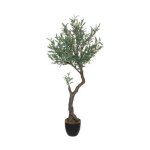 Atmosphera - plante artificielle en pot 'olivier' 140cm vert & noir Atmosphera - plante artificielle en pot 'olivier' 140cm vert & noir