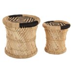 Atmosphera - tables gigognes ilyan bambou noir cr�ateur d'int�rieur