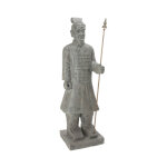 Atmosphera - statue d�co 'samoura�' 119cm gris