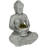 Statuette bouddha assis ciment h40cm atmosphera crateur d'intrieur