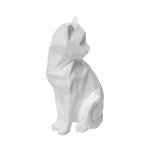 Statuette d�co chat origami 'delia' 20cm blanc