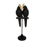 Statuette déco couple oiseaux 'suite' 35cm noir Statuette déco couple oiseaux 'suite' 35cm noir