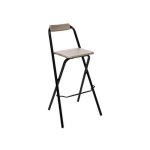 5five simply smart ? tabouret de bar pliant louna ? structure en m�tal ? assise en bois ? hauteur 97 ...
