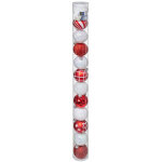 Déco de sapin lot de 12 boules de noël d 6 cm - rouge et blanc - feeric christmas Déco de sapin lot de 12 boules de noël d 6 cm - rouge et blanc - feeric christmas