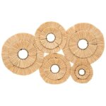 D�co murale alba m�tal et raphia 91x64cm atmosphera cr�ateur d'int�rieur