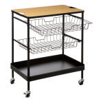 Desserte mtal 2 paniers + planche amovible atmosphra