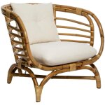 Fauteuil farah rotin tissu blanc - atmosphera créateur d'intérieur Fauteuil farah rotin tissu blanc - atmosphera créateur d'intérieur