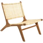 Atmosphera - fauteuil timor teck et rotin