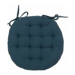 Galette de chaise ronde 'leana' 38cm bleu �g�en
