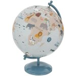 Globe en m�tal d20cm bleu atmosphera cr�ateur d'int�rieur