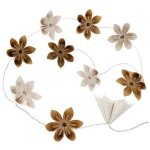 Atmosphera - guirlande led '10 fleurs' 23cm or