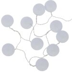 Guirlande lumineuse blanche 10 boules led  piles