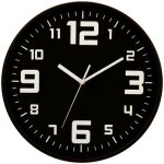 Pendule silencieuse - d 30 cm - noir - livraison gratuite