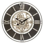 Atmosphera - grande pendule murale en mtal dor d 70 cm