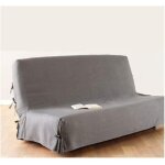 Housse de clic - clac coton gris souris 140x200cm atmosphera cr�ateur d'int�rieur