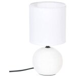 Atmosphera - lampe cramique timo blanc stri h25cm crateur d'intrieur