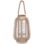 Atmosphera - lanterne en rotin avec photophore - h 33 cm - livraison gratuite Atmosphera - lanterne en rotin avec photophore - h 33 cm - livraison gratuite
