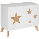 Atmosphera - meuble de rangement toile blanc