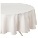 Nappe antitache ronde 'unie' 180cm ivoire