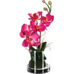 Atmosphera orchid�e artificielle rouge en vase �l�gant