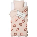 Parure de lit coton tuft� rose 140x200cm atmosphera cr�ateur d'int�rieur