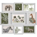 Cadre photo p�le - m�le cali blanc pour 9 photos - d�coration murale design par atmosphera cr�ateur d'int�rieu ...